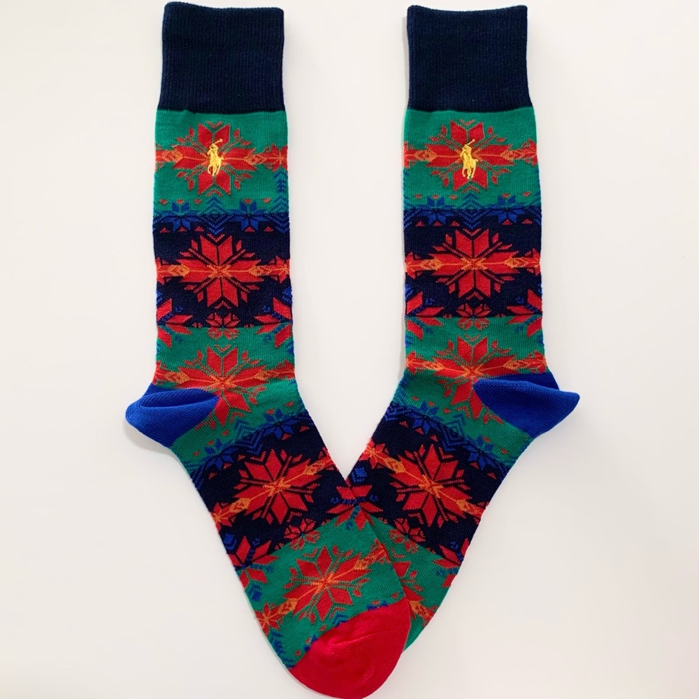 NWOT Ralph Lauren fair isle retro long socks